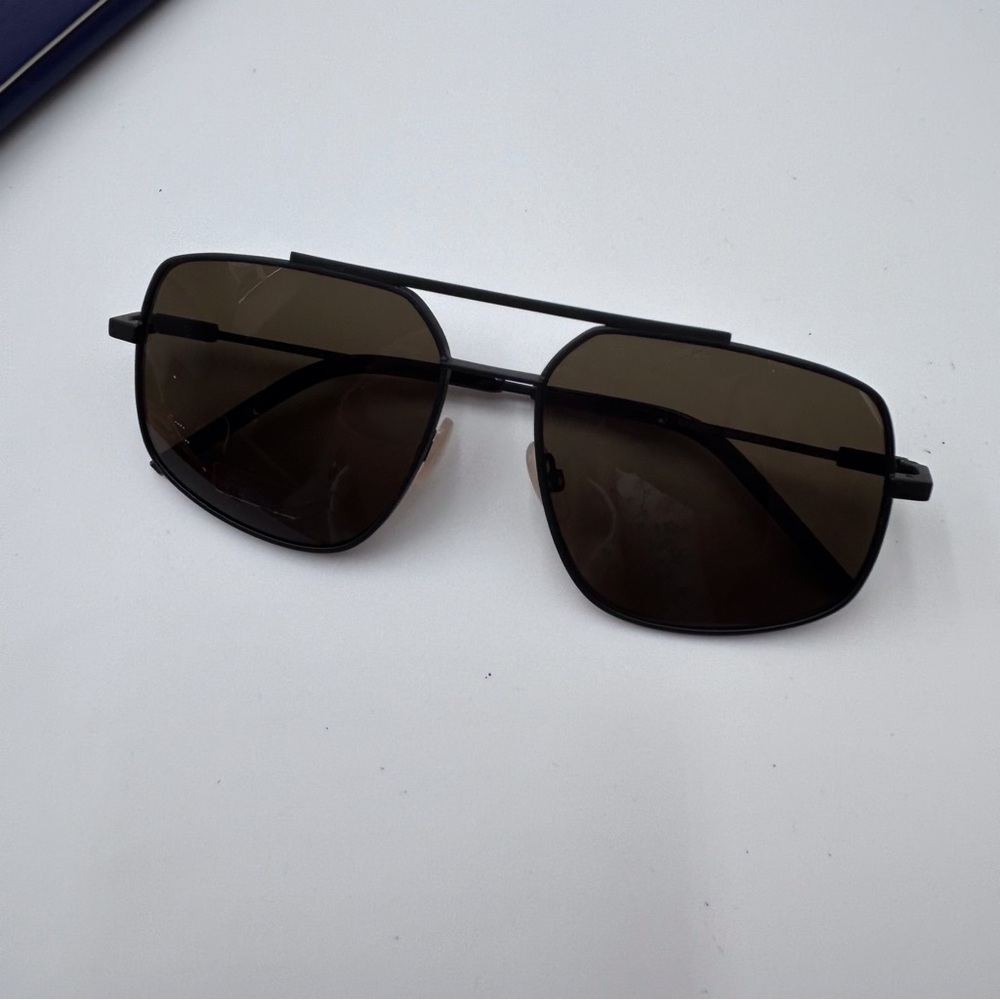 FENDI Air Dark Brown Aviator Sunglasses Men